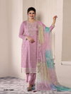 Vin Ombre Moonga Silk With Sequence Embroidery Fency Thread Work Dress Material Wholesale In India